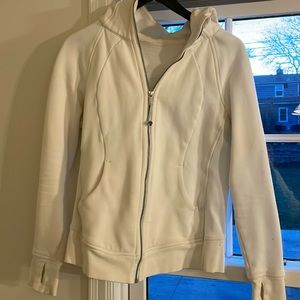 Lululemon Scuba Full Zip Hoodie - White Size 8